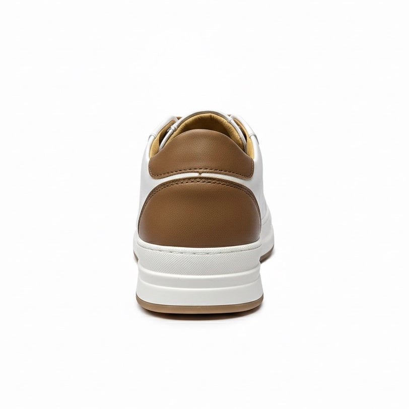 SNEAKERS  BLANC AVEC MARRON