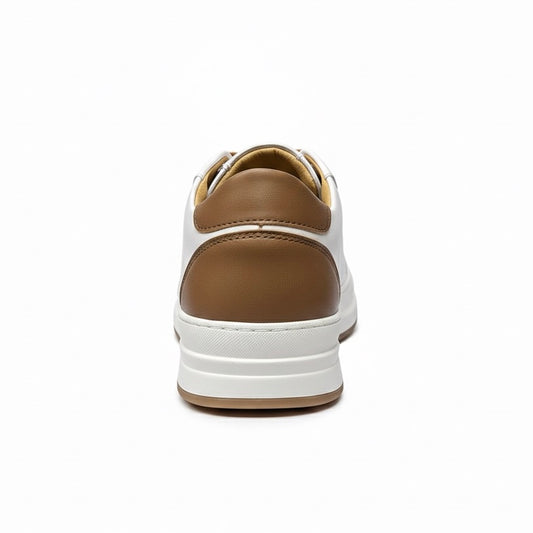 SNEAKERS  BLANC AVEC MARRON