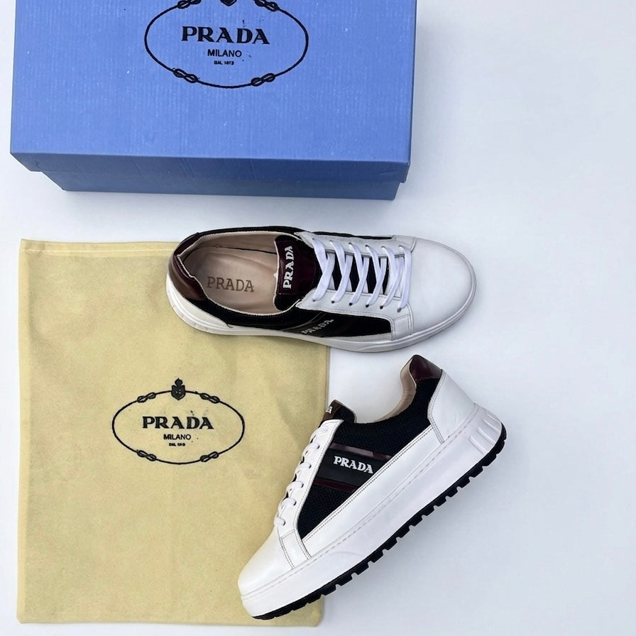 sneakers cuir - PRADA